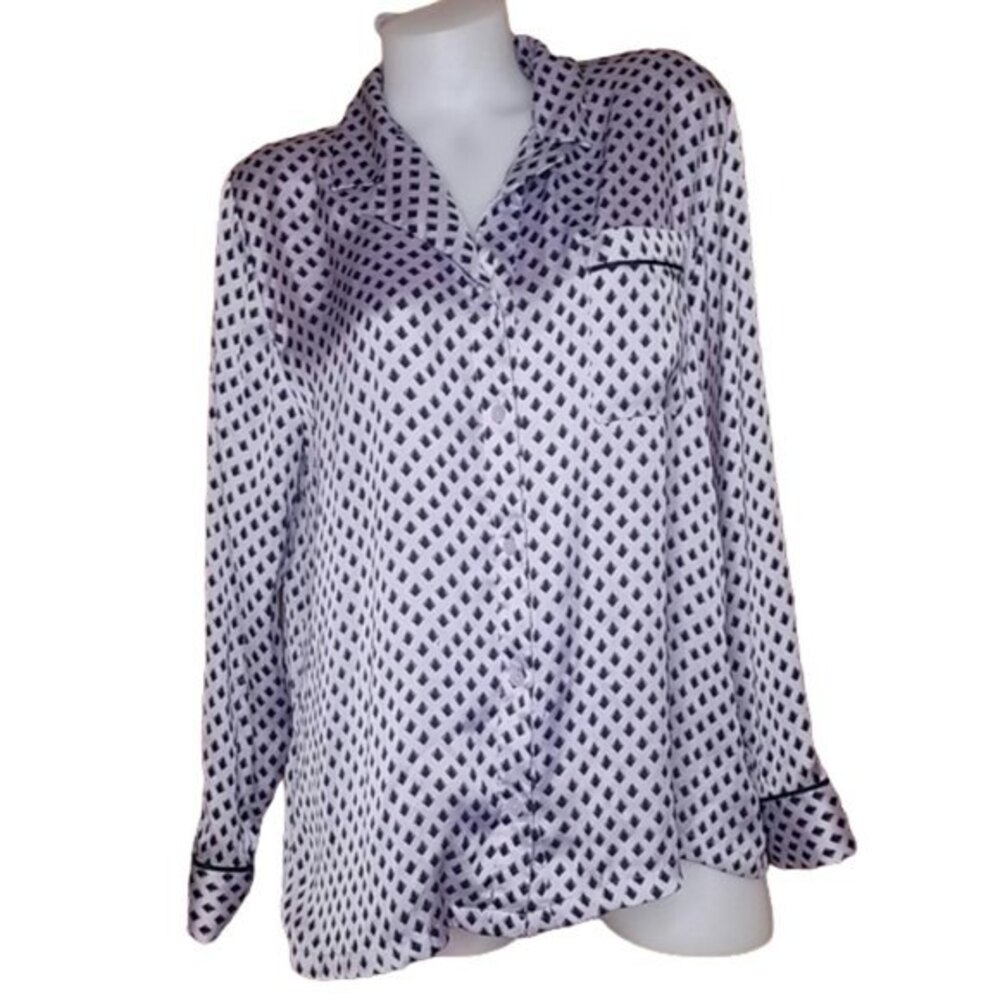 Apt. 9 Lilac Button Up Sleep Shirt Size Large